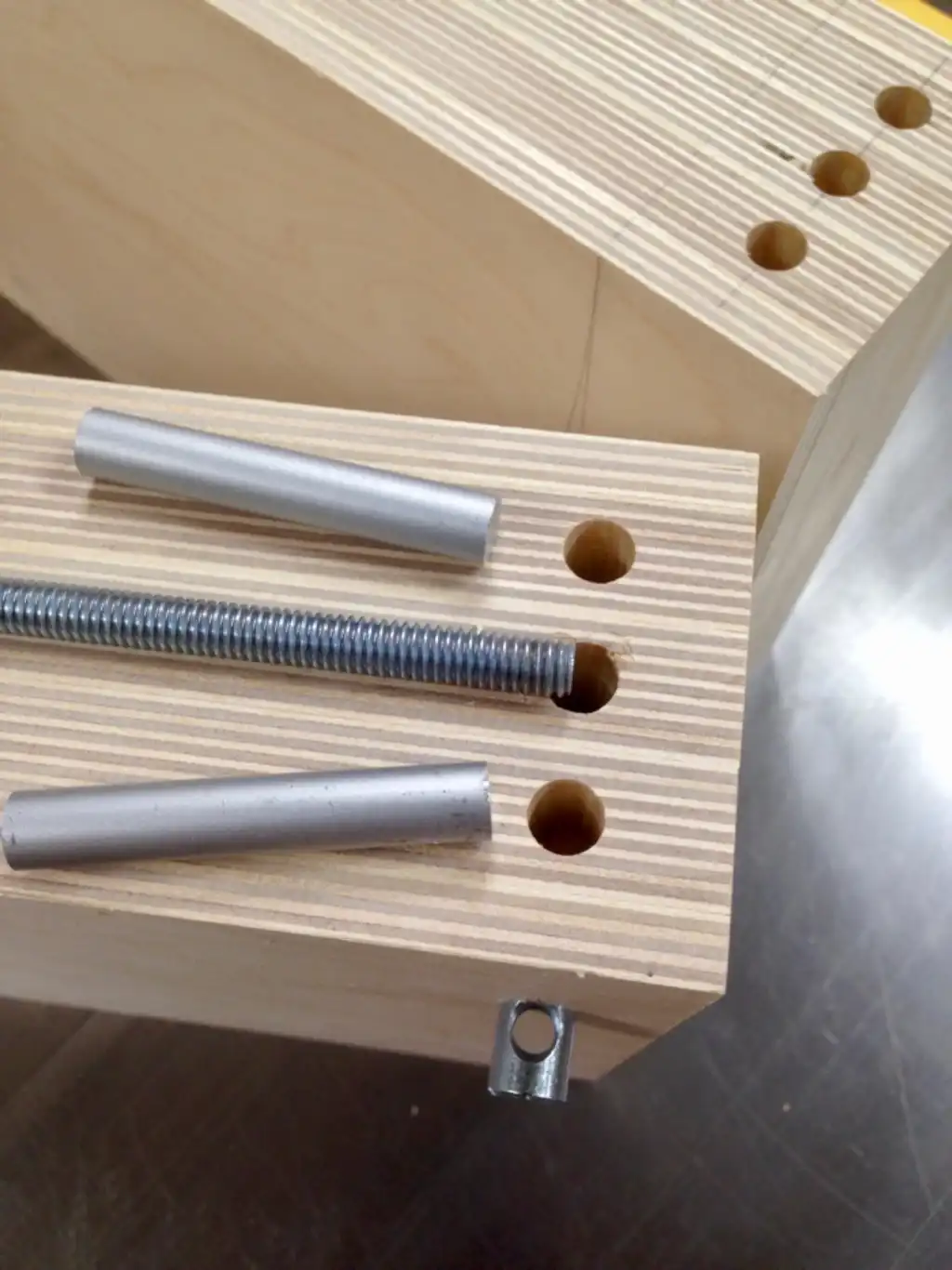 Cozad Guitars - Body Mold Holes Drilled