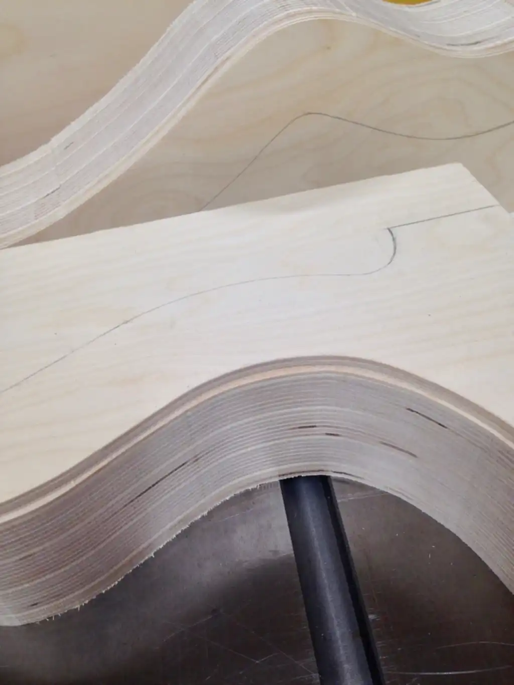Cozad Guitars - Body Mold Waste Removed