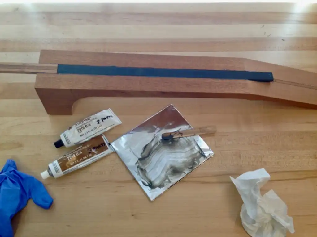 Cozad Guitars - D-Tube Glue-up
