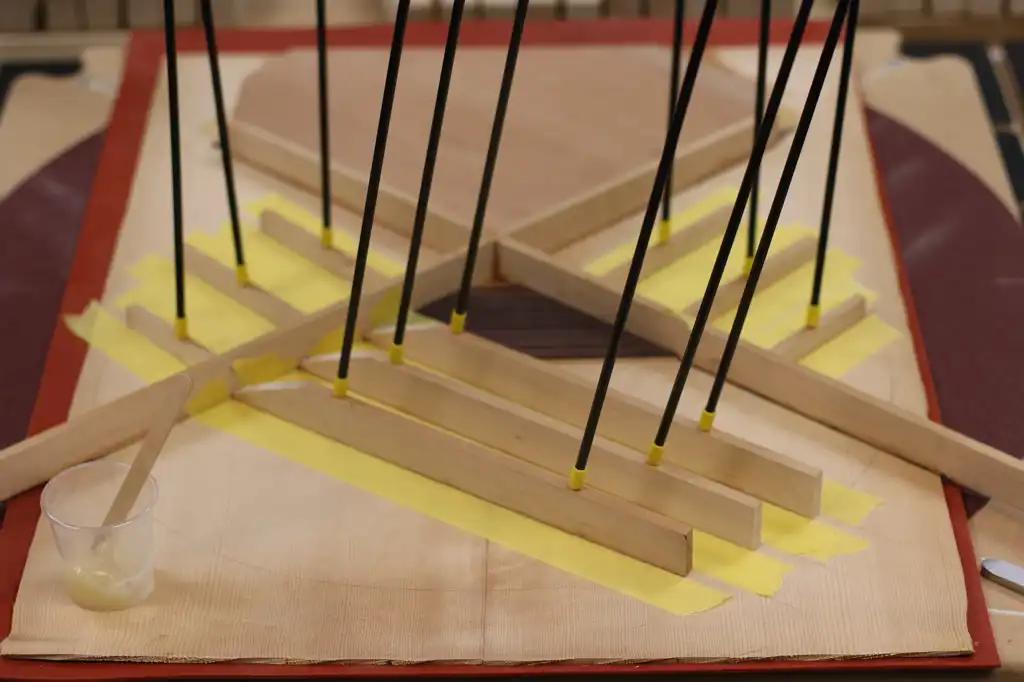 Cozad Guitars - Gluing Additional Braces