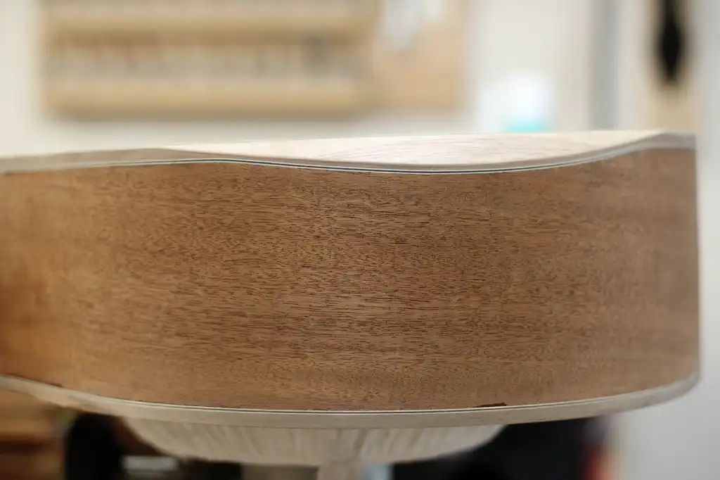 Cozad Guitars - Walnut Arm Bevel Side View