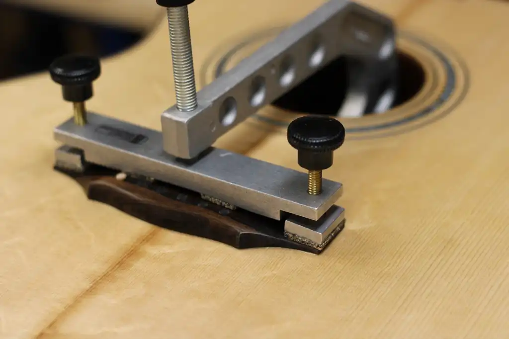 Cozad Guitars - Attaching the Bridge