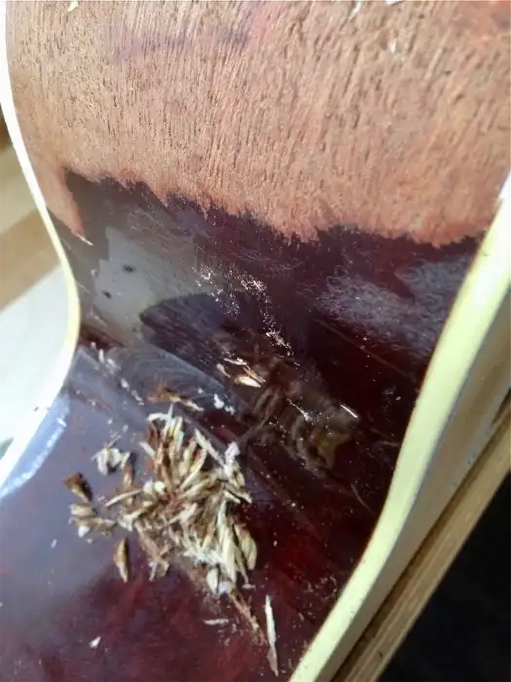 Cozad Guitars - Scraping off the Finish