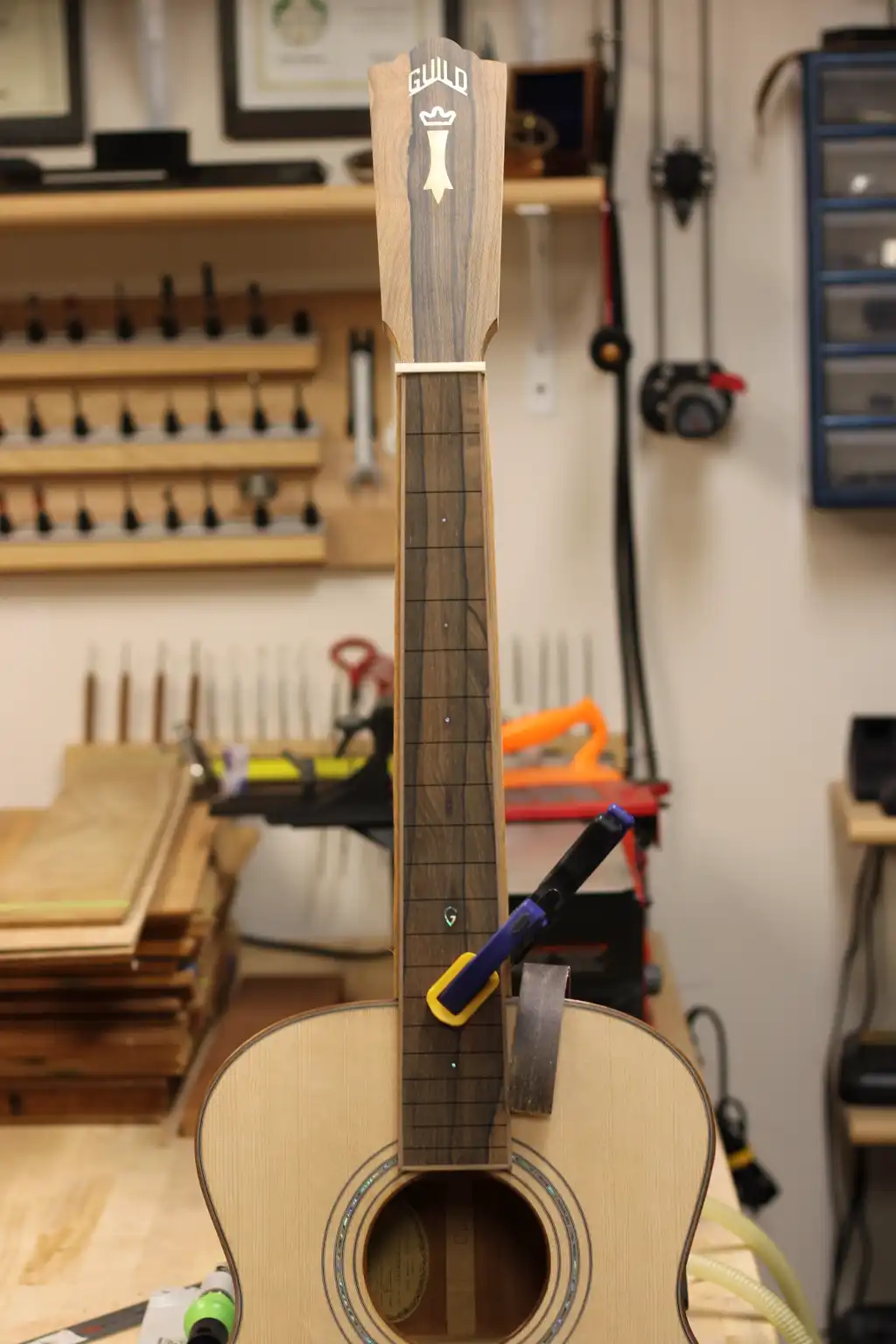 Cozad Guitars - Test Fitting the Neck