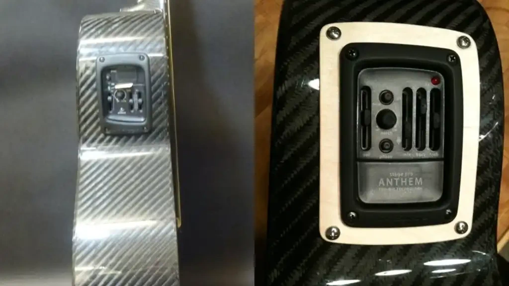 Cozad Guitars - Before: LR Baggs Onboard Element. After: Stagepro Anthem.