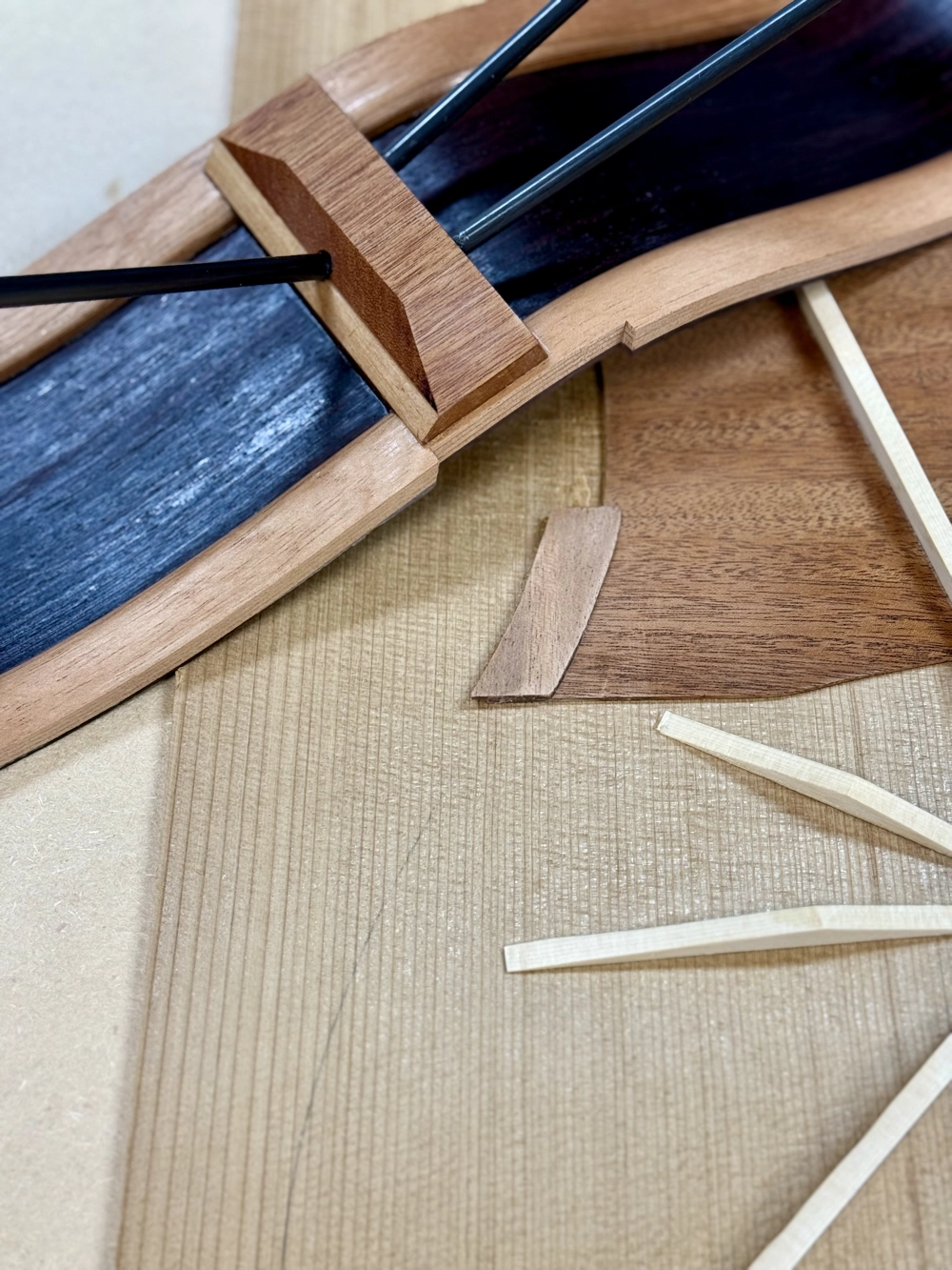 Soundboard Keyed to Lock Into Sides