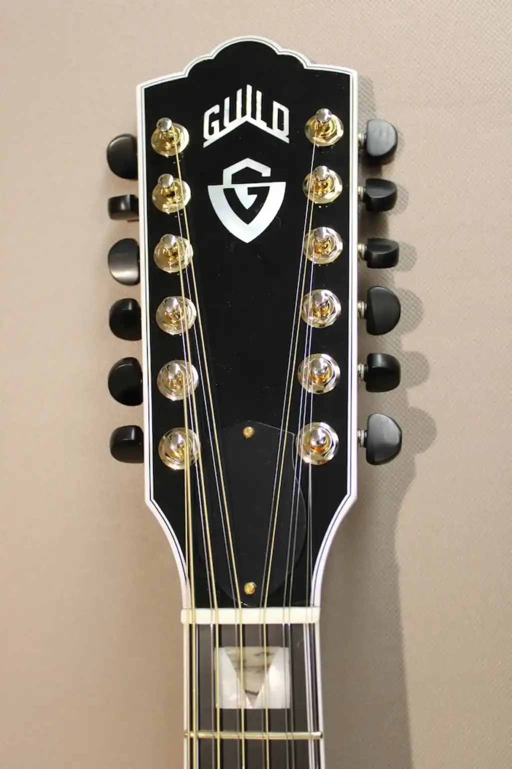 Cozad Guitars - Guild JF65-12 Front of Headstock Complete