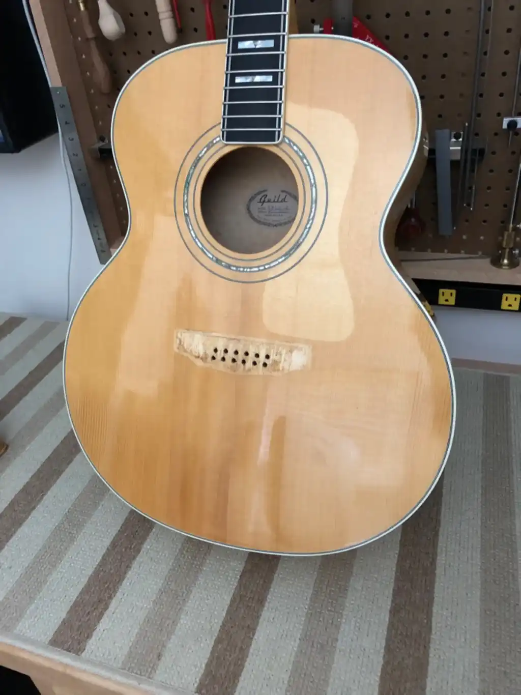 Cozad Guitars - Guild JF65-12 Bridge Removed