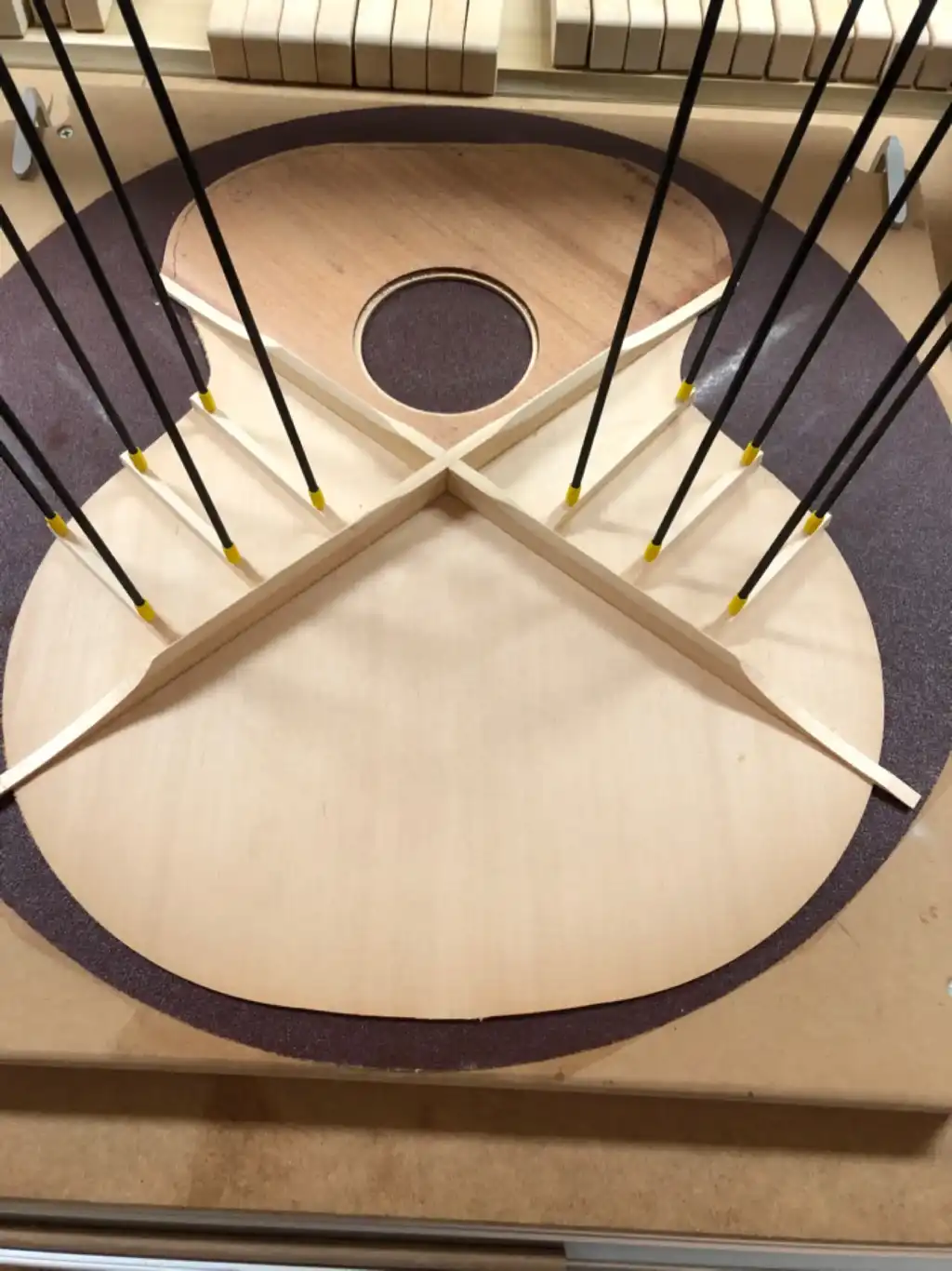 Cozad Guitars - Guild JF65-12 Gluing Finger Braces