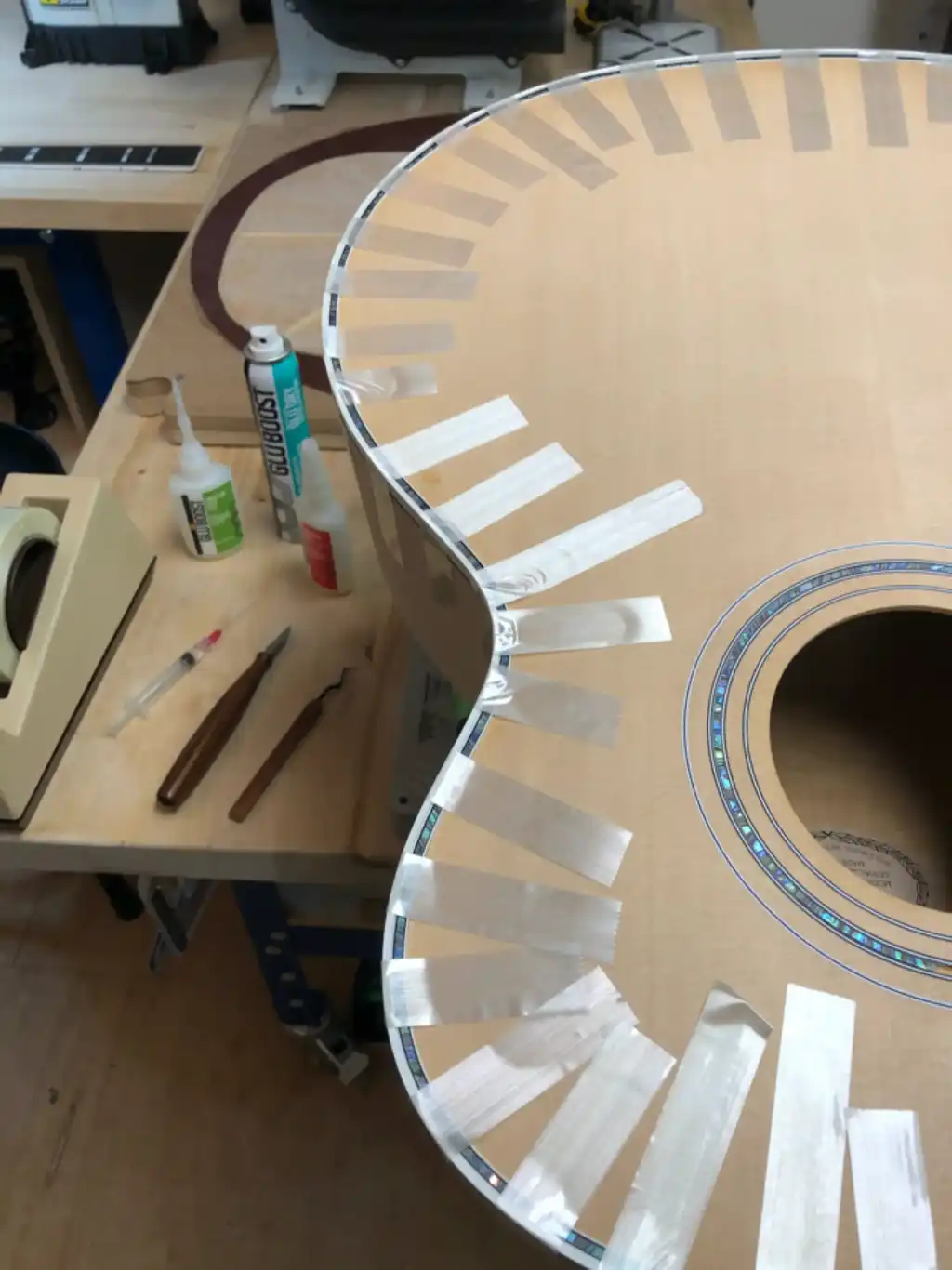 Cozad Guitars - Guild JF65-12 Top Binding Taped