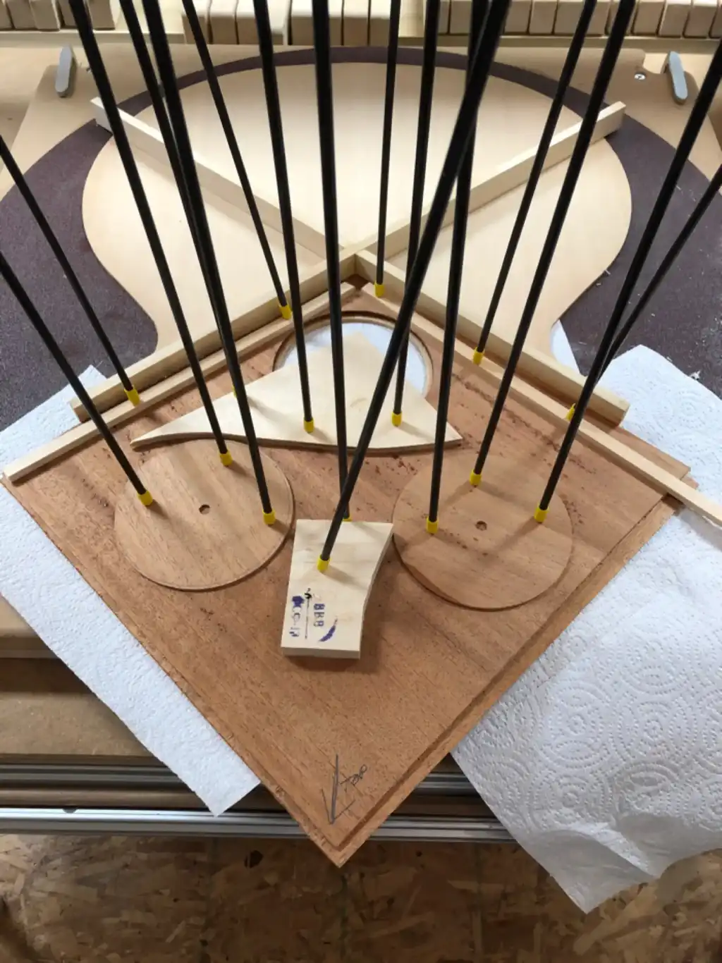 Cozad Guitars - Guild JF65-12 Plate Glue-up