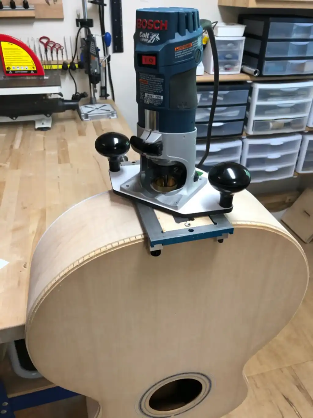 Cozad Guitars Guild JF65-12 Routing the Tailpiece/End Graft